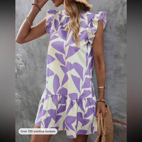 Free-spirited boho, Ruffle Hem Midi Dress🤍 - Picture 3 of 4